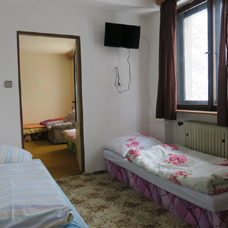Vybavení pokoje v ubytovně v Malém Beranově